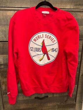 Mitchell & Ness St Louis Cardinals World Series Crewneck Sweatshirt Red Large